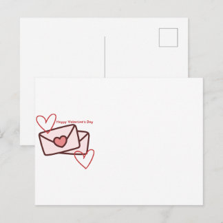 Rode Hart Gelukkig Valentijnsdag Briefkaart
