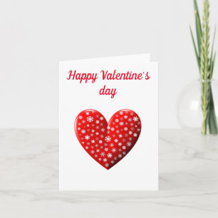Rode Hart Gelukkige Valentijnsdag Kaart