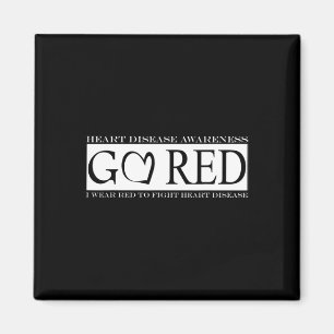 Rode Hart Gezondheid Maand T-shirt Amerikaanse Har Magneet