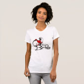 Rode Hart Gotische Bruid T-shirt (Voorkant volledig)