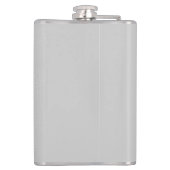 Rode Hart Grijze Trendy Liefde Bruiloft Heupfles (Achterkant)