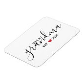 Rode Hart Groot-Oma Opgericht Jaar Magneet (Linkerzijde)