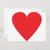 Rode hart icoon briefkaart (Voorkant / Achterkant)