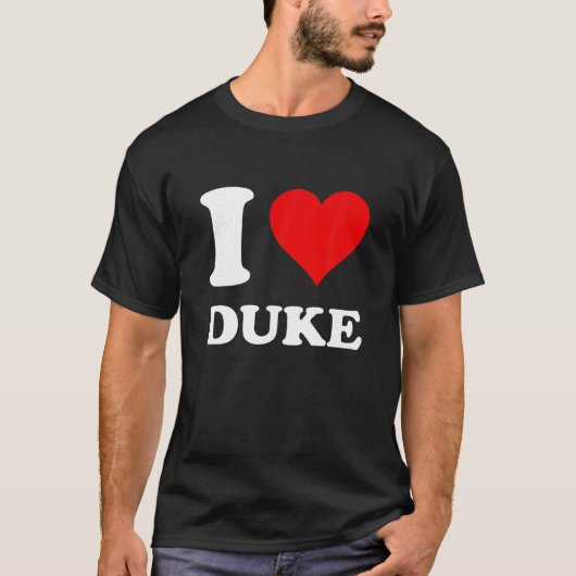 Rode Hart Ik Hou Van Duke T Shirt (Voorkant)