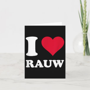 Rode Hart Ik Hou Van Rauw Kaart