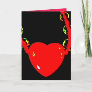 Rode Hart Ketting Kaart
