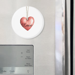 Rode Hart Ketting Magneet