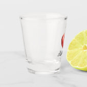 Rode Hart Ketting Shot Glas (Links)