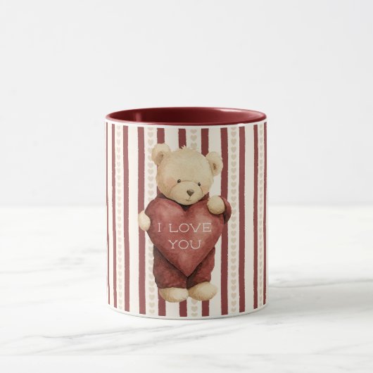 Rode Hart Liefde Beer Mok (Midden)