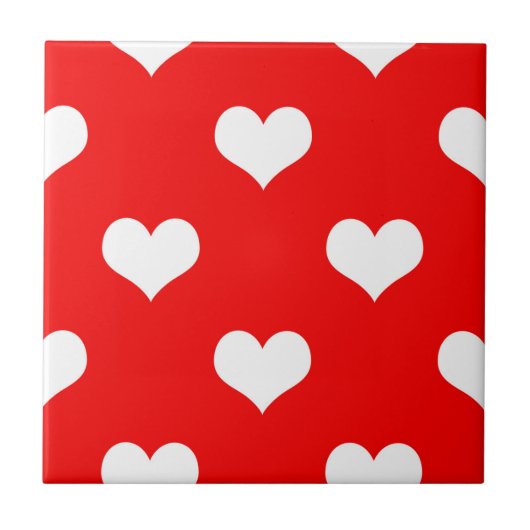 Rode Hart Liefde Design Tegeltje (Voorkant)