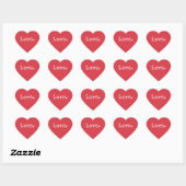 Rode Hart Liefde Envelope Zegel Sticker (Vel)
