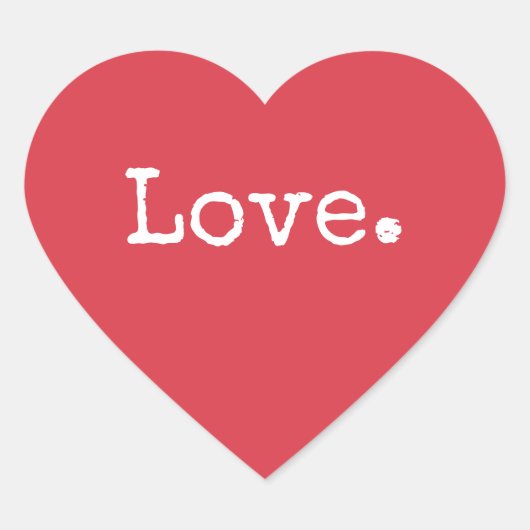 Rode Hart Liefde Envelope Zegel Sticker (Voorkant)