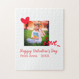 Rode hart liefde gelukkige valentijnsdag foto toev legpuzzel