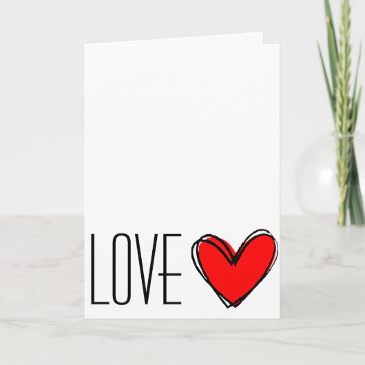 Rode Hart LIEFDE Kaart (Voorkant)