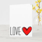 Rode Hart LIEFDE Kaart (Gele Bloem)