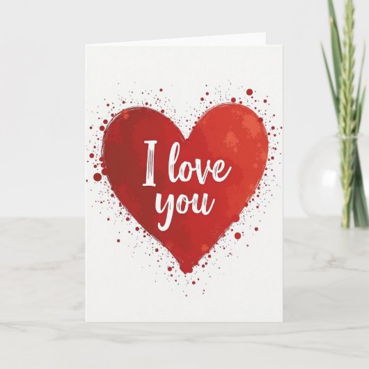 Rode Hart Liefde Kaart (Voorkant)