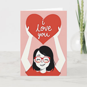 Rode Hart Liefde Nep Goud Folie Kaart