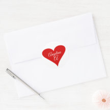 Rode Hart Liefde Valentijnsdag Naam & Monogram