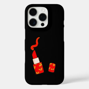 Rode Hart Lippenstift Pop Art Design iPhone 16 Pro Hoesje