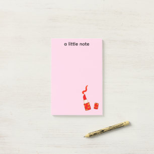 Rode Hart Lippenstift Pop Art Design Post-it® Notes