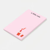 Rode Hart Lippenstift Pop Art Design Post-it® Notes (Schuin)