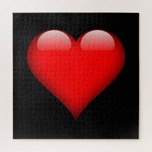 Rode Hart Moderne Liefde Trouwdag Legpuzzel