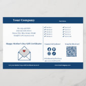 Rode Hart Moederdag Promotie Blauw Wit Flyer (Achterkant)