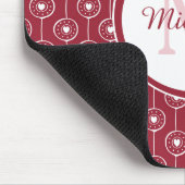 Rode Hart Monogram Muismat (Hoek)