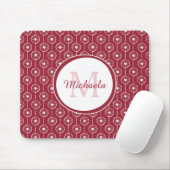 Rode Hart Monogram Muismat (Met muis)