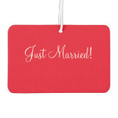 Rode hart net getrouwd bruiloft auto luchtverfriss luchtverfrisser (Achterkant)