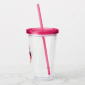 Rode Hart Parfum Fles Acryl Drinkbeker (Links)