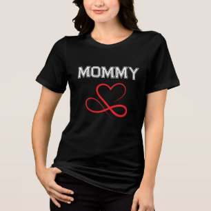 Rode Hart Patroon Custom Mama Tri-Blend Shirt