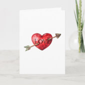 Rode Hart Pijl Liefde Kaart (Voorkant)