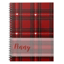 Rode Hart Plaid