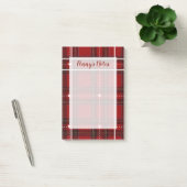 Rode Hart Plaid Post-it® Notes (Kantoor)