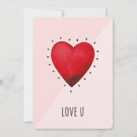 Rode Hart Romance Kaart
