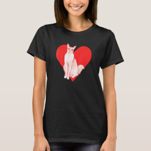 Rode Hart Schattig Huisdier Beste Vriend Balinese T-shirt