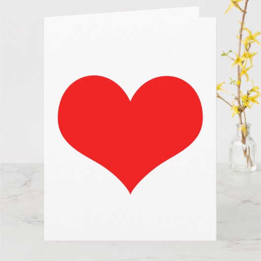 Rode Hart Schattigee Valentijnsdag Custom Kleur 20 Kaart (Gele Bloem)