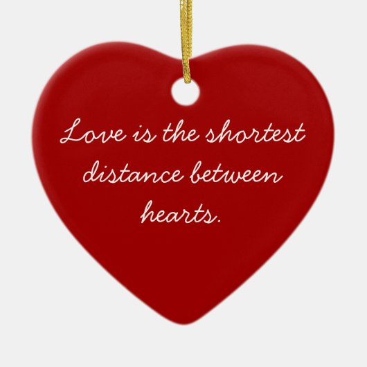 Rode Hart Sentiment Ornament (Voorkant)