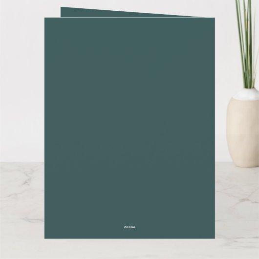 Rode Hart Slate Grijs Script Bruiloft Kaart (Achterkant)