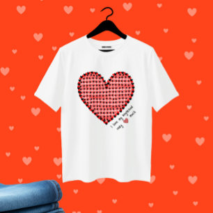 Rode hart t-shirt