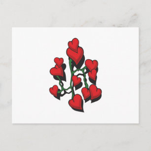 Rode Hart Tattoo Ontwerp Briefkaart