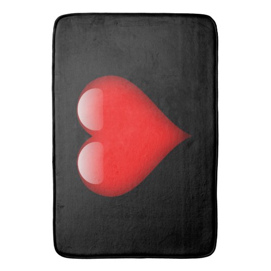 Rode Hart Trendy Liefde Bruiloft Badmat (Voorkant Verticaal)