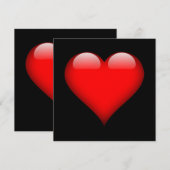 Rode Hart Trendy Liefde Huwelijk (Voorkant / Achterkant)