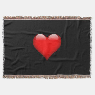 Rode Hart Trendy Liefde Huwelijk Deken