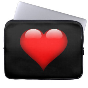 Rode Hart Trendy Liefde Huwelijk Laptop Sleeve