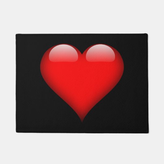 Rode Hart Trendy Liefde Trouwdag Deurmat (Voorkant)