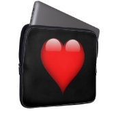 Rode Hart Trendy Liefde Trouwfeest Laptop Sleeve (Voorkant Rechts)