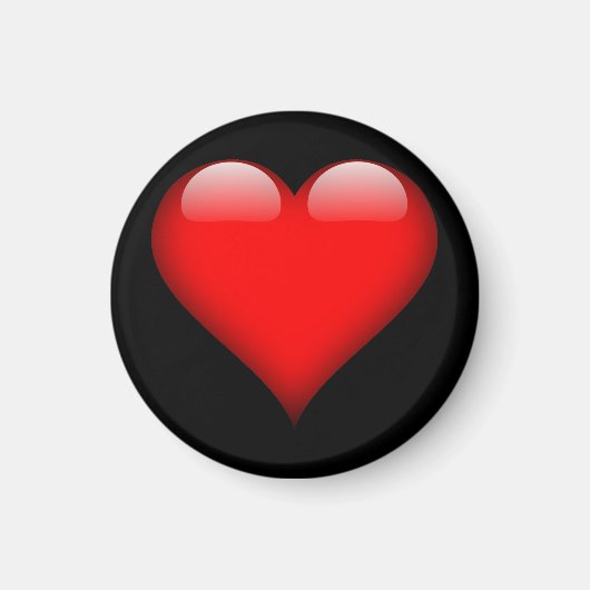 Rode Hart Trendy Love Bruiloft Magneet (Voorkant)