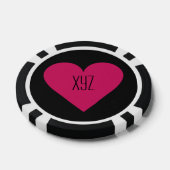 Rode Hart Valentijn aangepaste poker chips (Enkel)